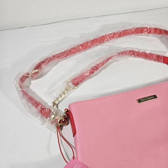 Juicy Couture Women's Tote Bag Shopper Shopping Purse Pink Gold - Picture 6 of 13